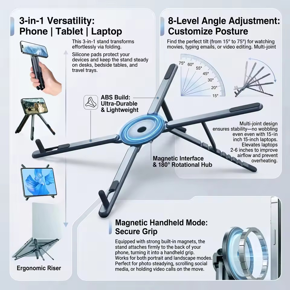 Tablet Holder Accessories - Suporte Magnético Portátil para Telefone e