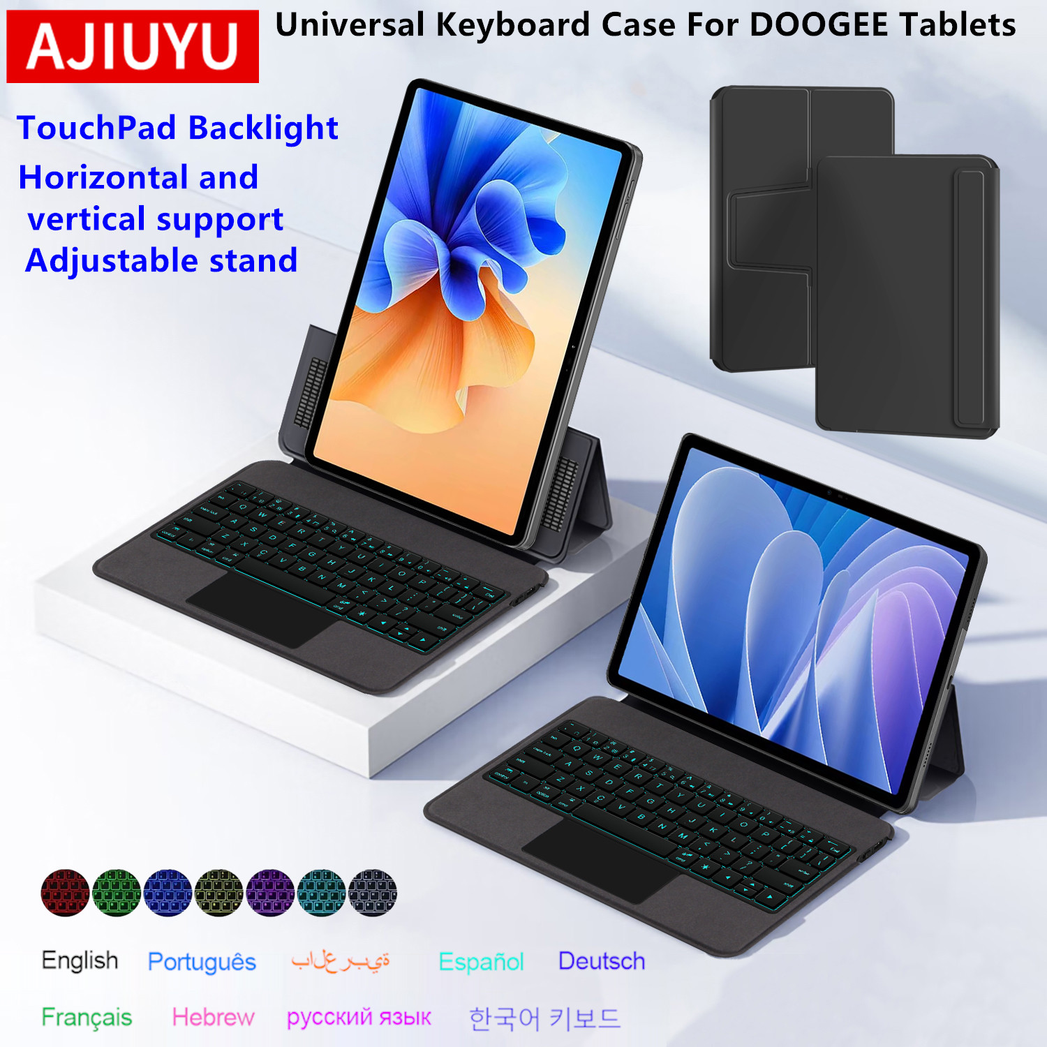 Tcl Tablet Accessories - Teclado Touchpad AJIUYU para Capa DOOGEE
