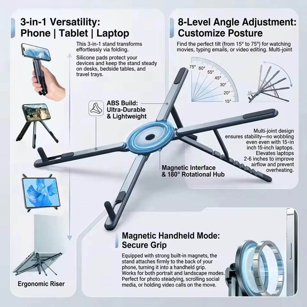 Tablet Holder Accessories - Suporte Magnético Portátil para Telefone e